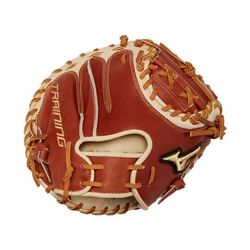 Mizuno Men's Pro Select Baseball Training Catcher’s Mitt 31" Brown (312733-QGZ)